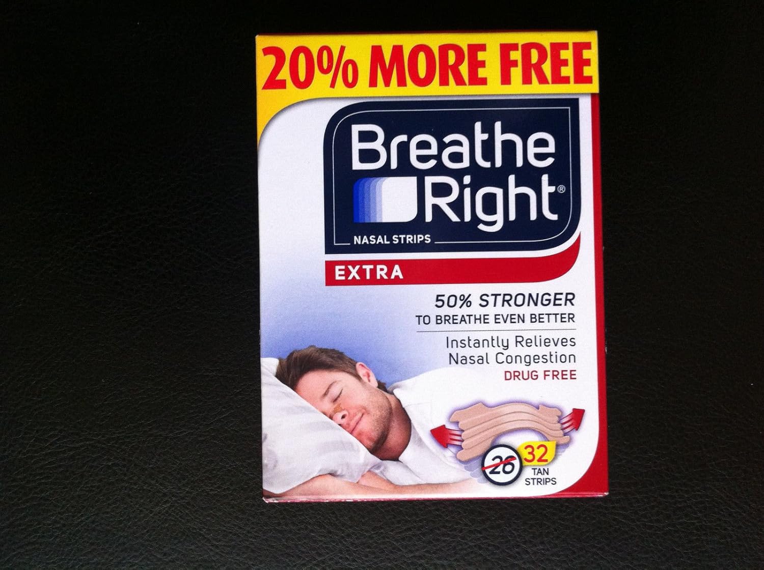 (160 Strips) Breathe Right Nasal Strips Extra Tan - 32 Count (5 Pack): Health & Personal Care