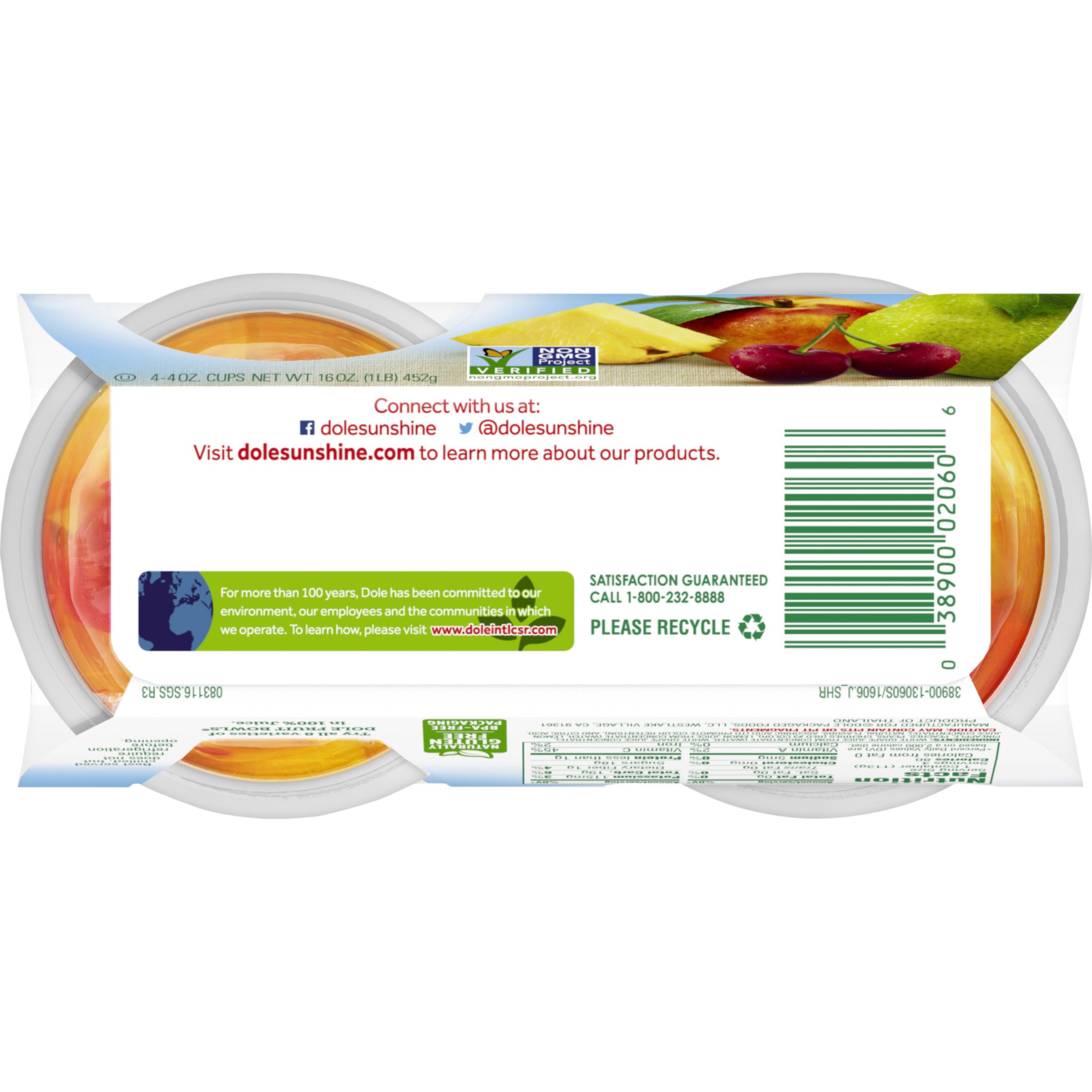 Dole Bowls, Cherry Mixed in 100% Fruit Juice, 4 Ounce (Pack of 4) - Image 4