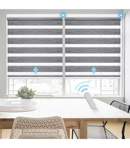thumbnail image 2 of Astomi Motorized Zebra Blinds - Smart Home Integration With Alexa & App Control 2 of 10