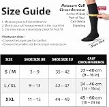 aZengear Compression Socks 20-30mmHg Knee-High Seamless Toe Black S-M view 3