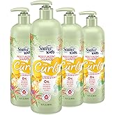 Suave Kids Natural Sweet Almond Honey Curly Hair Shampoo, Tear Free, No Sulfates, No Parabens, No Silicones, No Dyes, 16.5 Oz Pack of 4