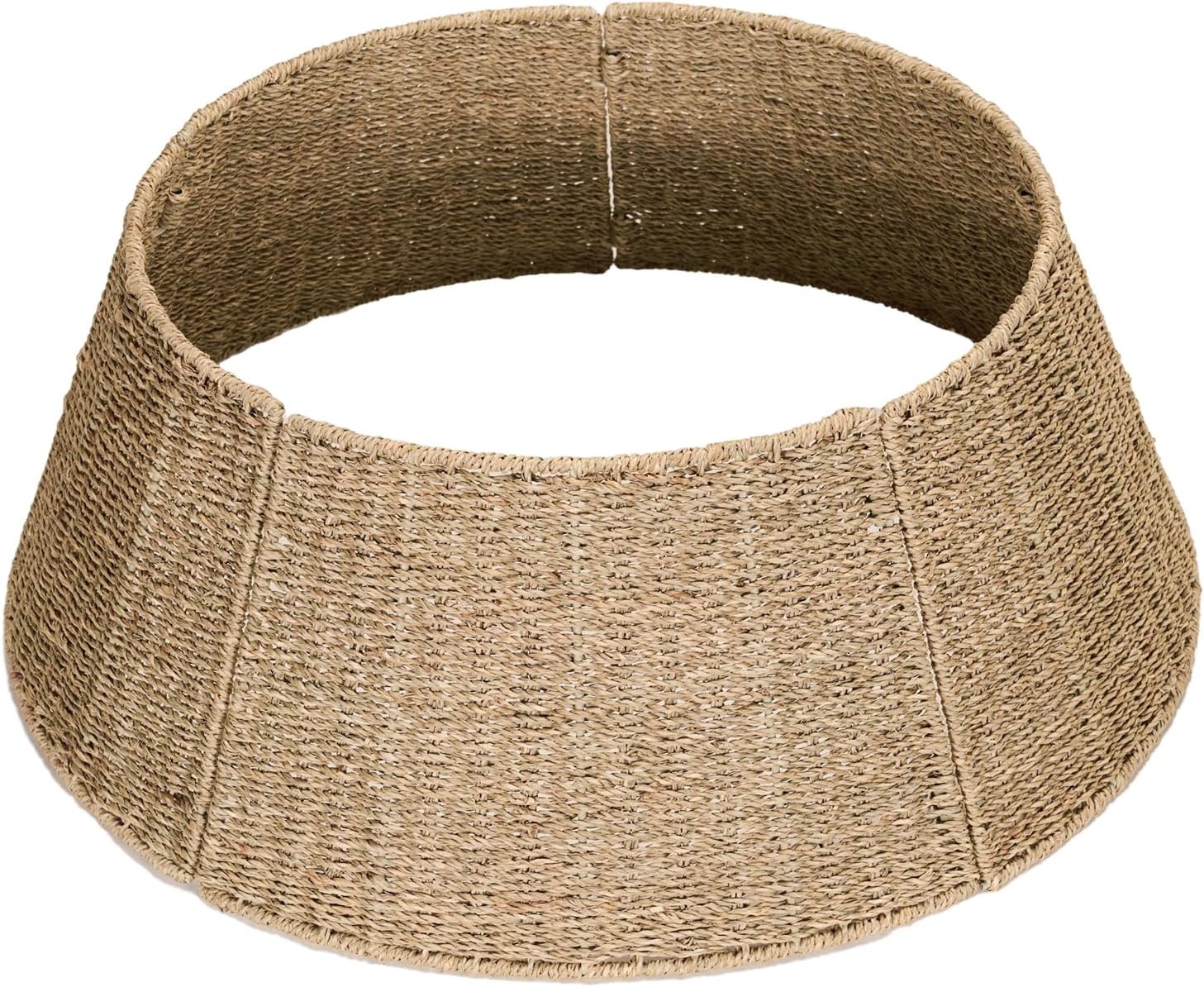 Tree Stands - StorageWorks 26 Inch Christmas Tree Collar, 5-Piece Durable Seagrass Christmas Tree Skirt for Christmas Tree Decor, Handcrafted Christmas Tree Base Cover for Artificial Trees