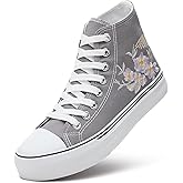 ZGR Womens High Top Canvas Sneakers,Lace-up Canvas Shoes,Casual Tennis Walking Shoes