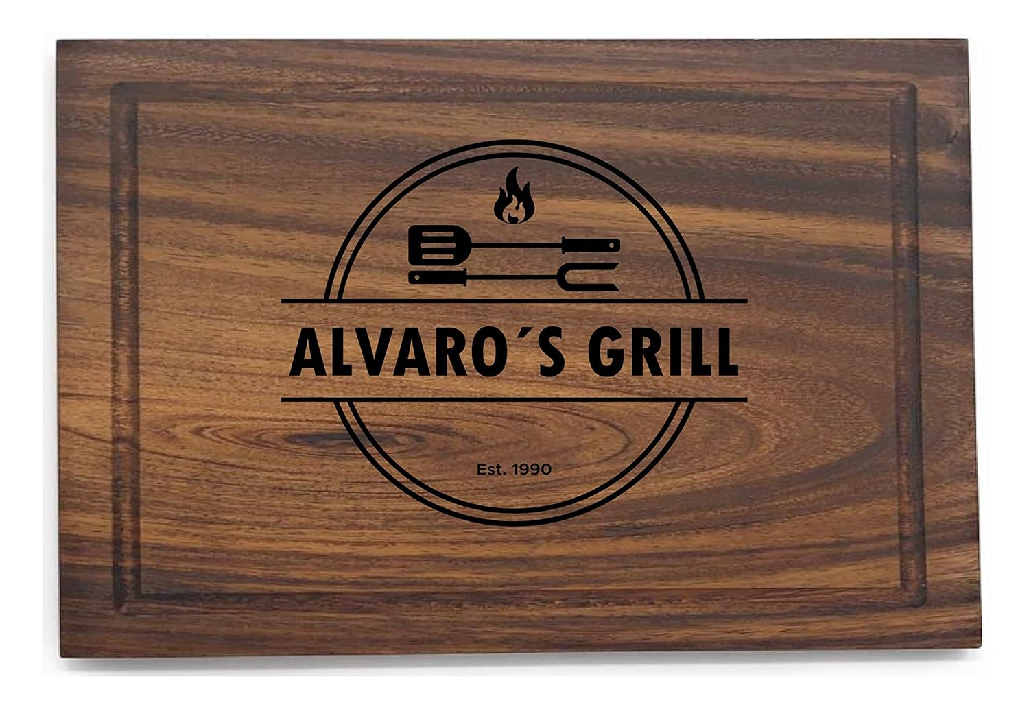 Tabla Parrillera de madera Parota XL (Personalizable Grill 1) Amazon