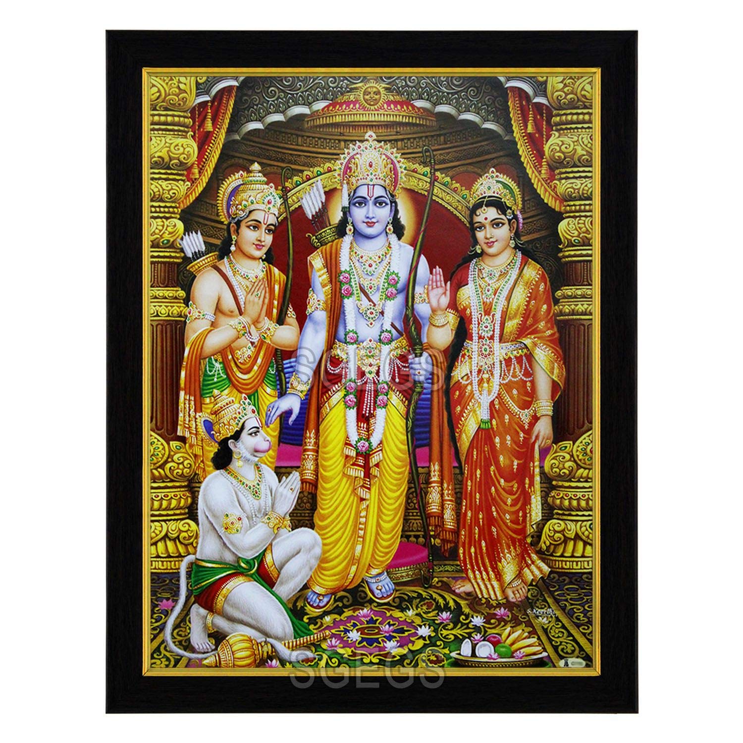 SHREE GANESH ENTERPRISE GIFTING SOLUTIONS God Ram Darbar HD Photo Frame
