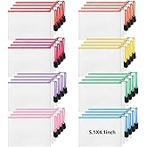 Jetec 32 Pcs Mesh Zipper Bags Toy Storage Bikini Organizer Bag Bolsas Para Guardar Trajes De Bano Waterproof Zipper Reusable Pouch Puzzle Multipurpose for Storage Office(Stylish Color,5.1 x 4.1 Inch)