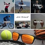 Jim Halo Polarised Sports Sunglasses Black Mirror Orange 61mm Lens 146mm Frame view 7
