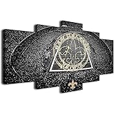 City American Football Poster Black and White Stadium Neon Badge Canvas Wall Art Print Home Decor Pattern 5 Large Framed Picture Direct Hanging