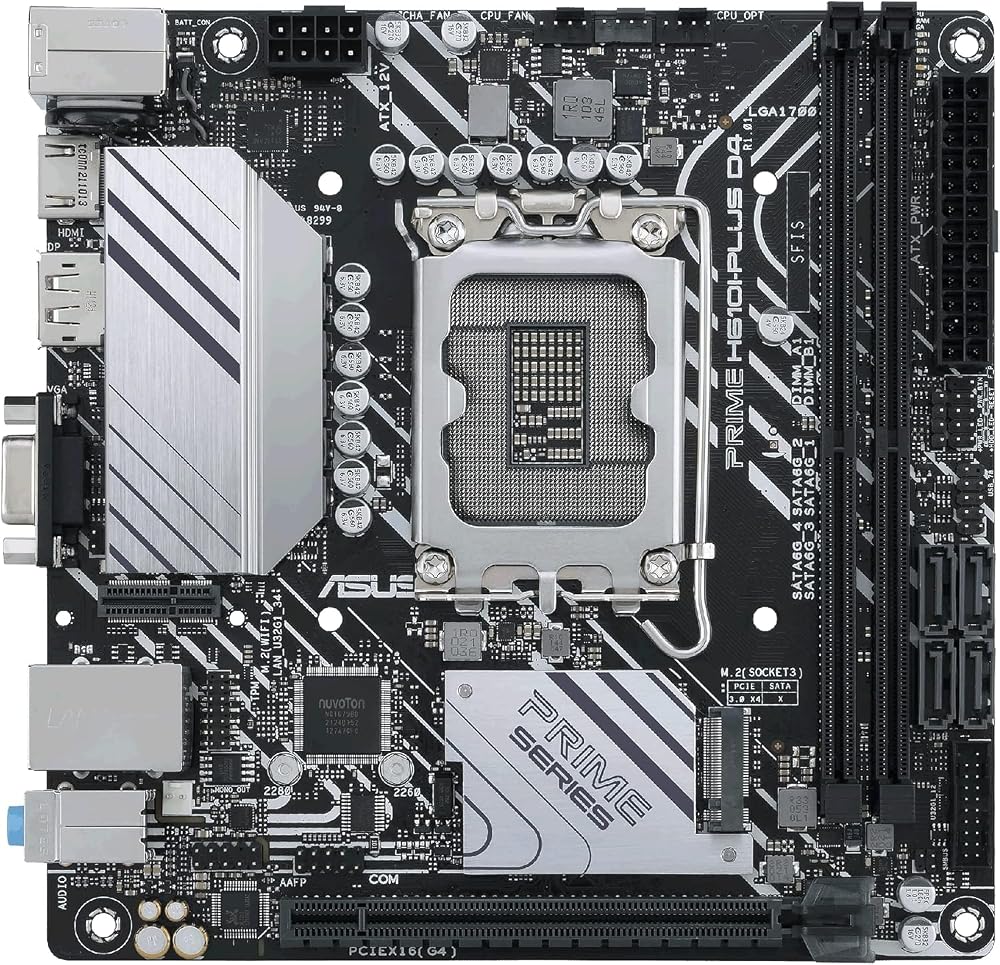 ASUS PRIME H610I-PLUS D4 Mini ITX Motherboard LGA 1700 PCIe 4.0 DDR4 USB 3.2