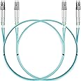 LC to LC Fiber Patch Cable Multimode Duplex - 5m (16.4ft) - 50/125um OM3 10G LSZH (2 Pack) - Beyondtech PureOptics Cable Series