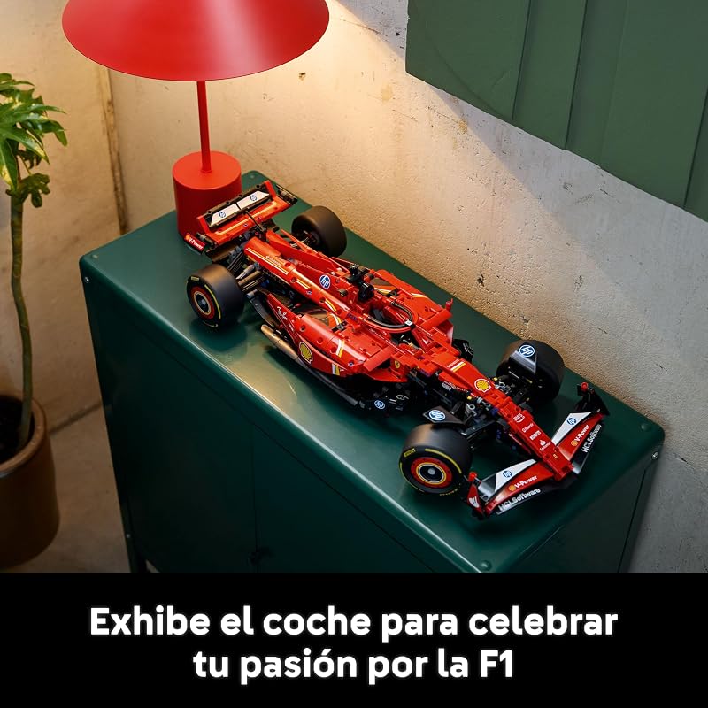 Technic Coche Ferrari SF-24 F1 Maquetas para Construir para Adultos - Vehículo de Carreras Rojo para Coleccionar - Regalo para Hombres y Mujeres, Padres o Pareja Aficionados a la Fórmula 1 42207