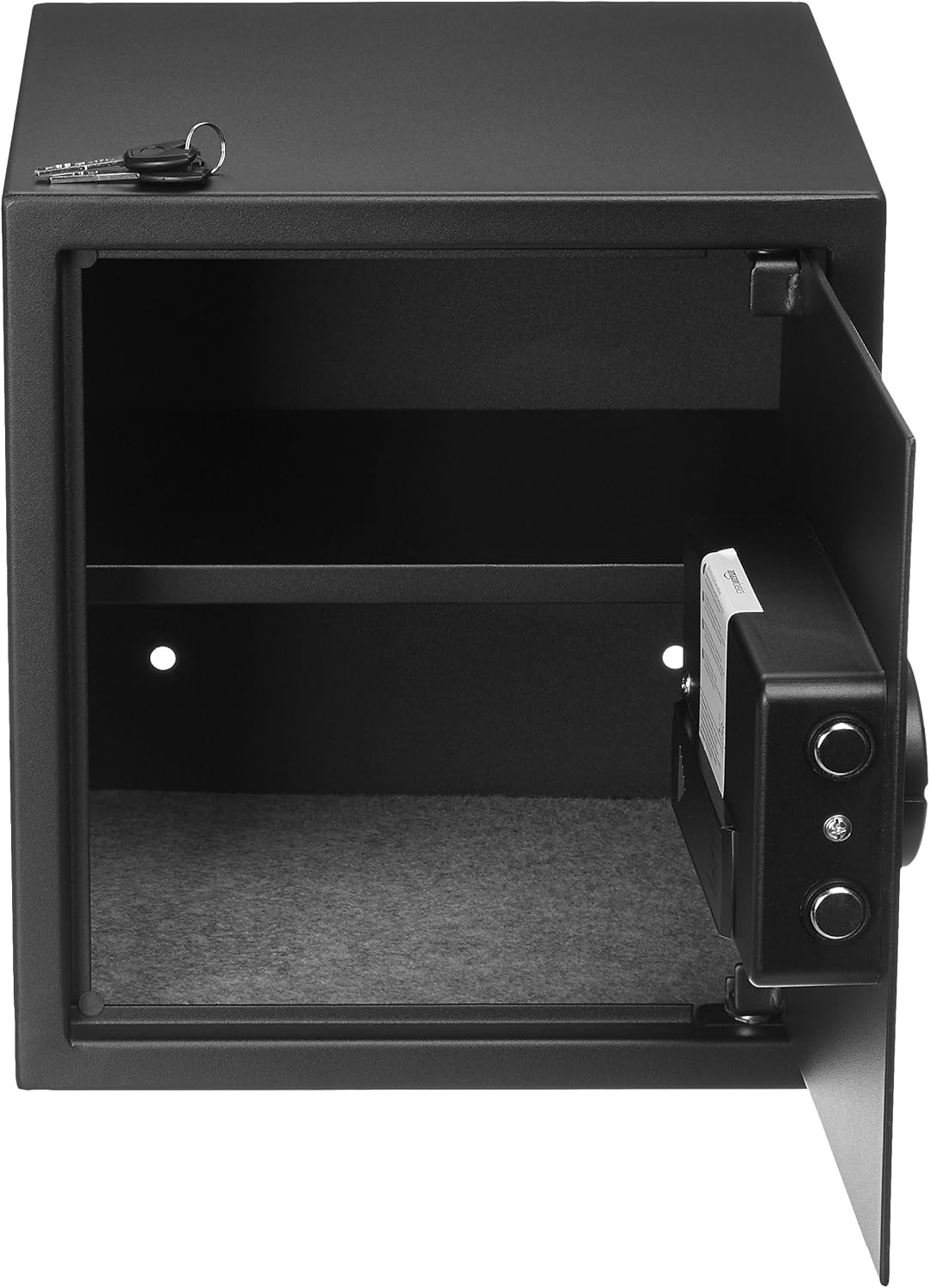 Amazon Basics Steel Home Security Electronic Safe with Programmable Digital Keypad Lock for Jewelry Money, Valuables Storage - Image 3