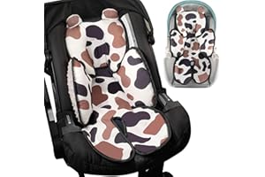 Honeau 3in1 Baby Car Seat Head Body Support,Soft Breathable Infant Car Seat Insert Newborn Boy Girl,Reversible Cotton-Minnky Carseat Head Support Pillow Cushion for Infant Stroller,Swing,Bouncer(Grey)