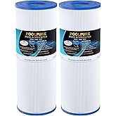 POOLPURE PLFPRB25-IN Hot Tub Filter Replace Unicel C-4326, Guardian 413-106, Filbur FC-2375, FC-2370, 3005845, 17-2327, 100586, 33521, 25392, 817-2500, 5X13 Drop in Spa Filter 2 Pack