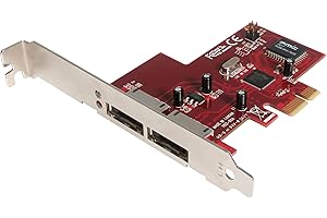 StarTech.com 2 Port PCI Express eSATA Controller Adapter Card - Dual Port PCIe eSATA Card w/Low Profile/Half-Height Bracket (