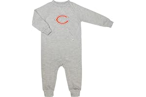 NFL Football Team Logo Unisex Baby French Terry Jumpsuit in Grey