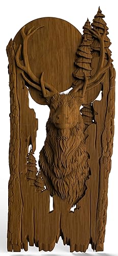 wood carved deer