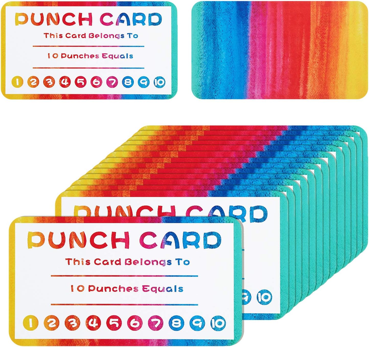 Punch Cards Incentive Reward Cards, Classroom Kids Rewards for Teachers Students Customer Supplies, Business Kids Behavior Students (300 Pieces) : Office Products