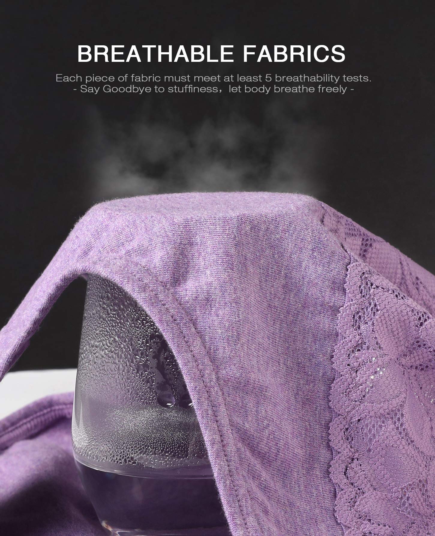 Cotton Hipster Panties for Women Lace Hiphugger Panties Bikini Underwear Pack (3020S,Solid LP)