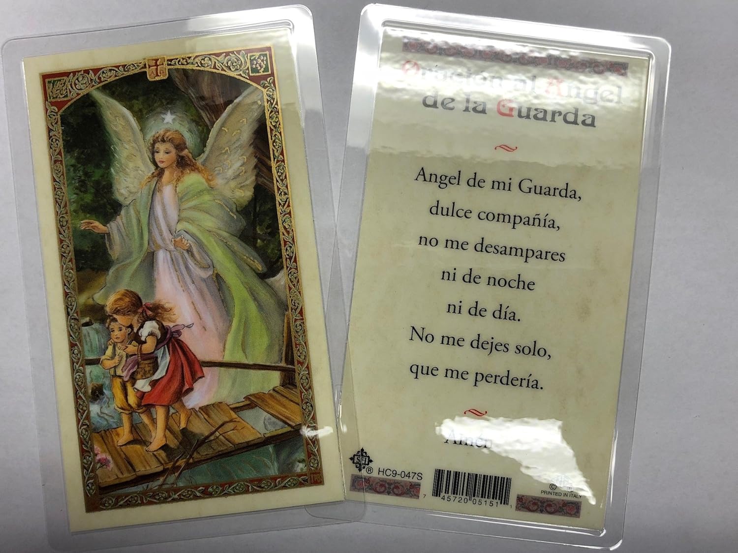 Amazon Com Holy Prayer Cards For The Prayer To Your Guardian Angel Set Of 2 In Spanish Office Products