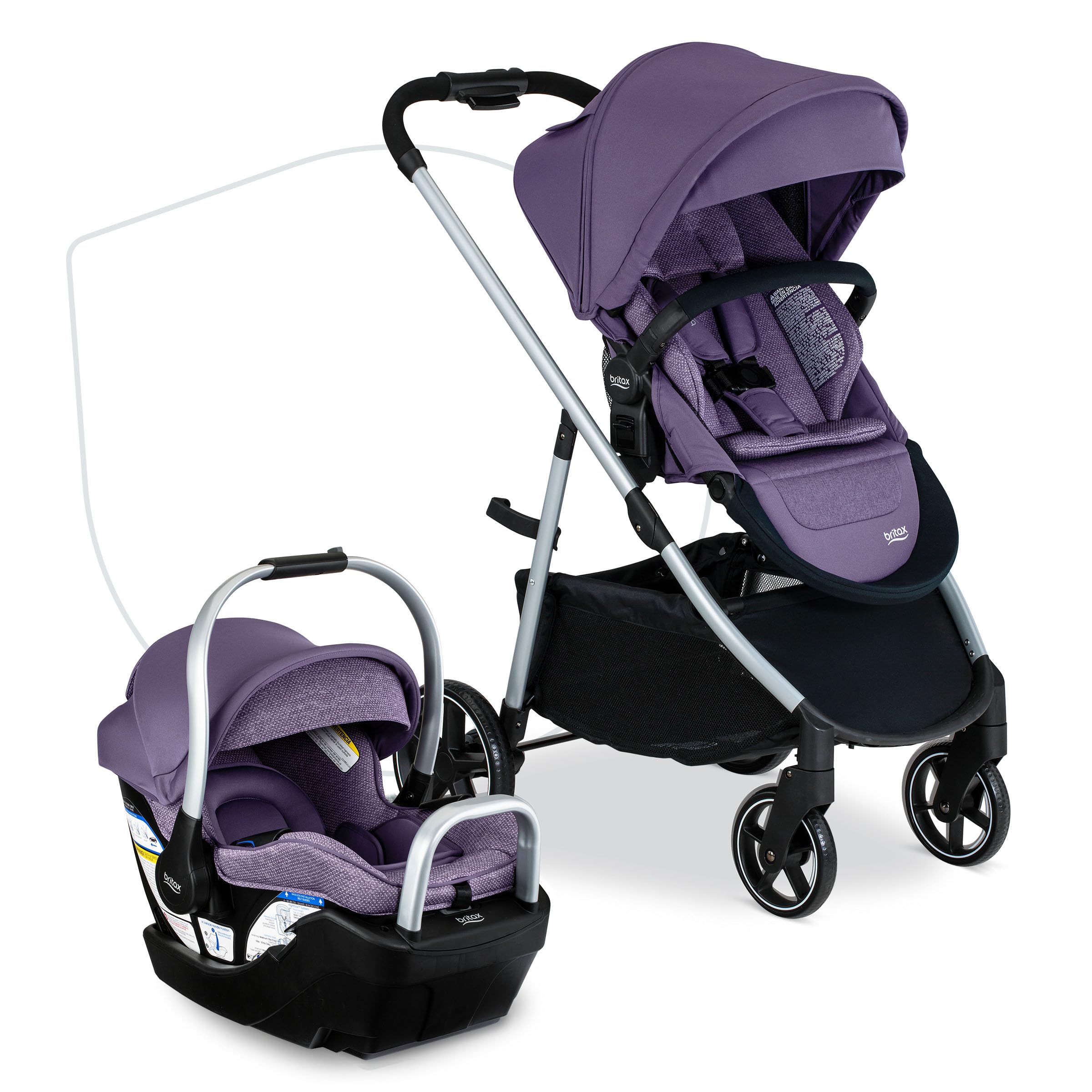 Photo 1 of ***Selling for parts only***Britax Willow Grove SC Baby Travel System, Infant Car Seat and Stroller Combo with Alpine Base, Click Tight Technology, Safe Wash, Pin dot Iris