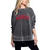 chicka-d NCAA womens Pullover Burnout Sweatshirt