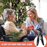 BEZOX Angled Head Nail Clippers for Seniors Thick Nails Black view 8