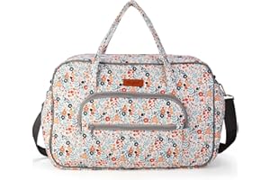 Hanfetch Yarn Storage Organizer, Knitting Crossbody Bag, Large Crochet Tote Bag Yarn Holder Case for Carrying Projects, Knitting Needles, Crochet Hooks and Other Accessories (Daisy)