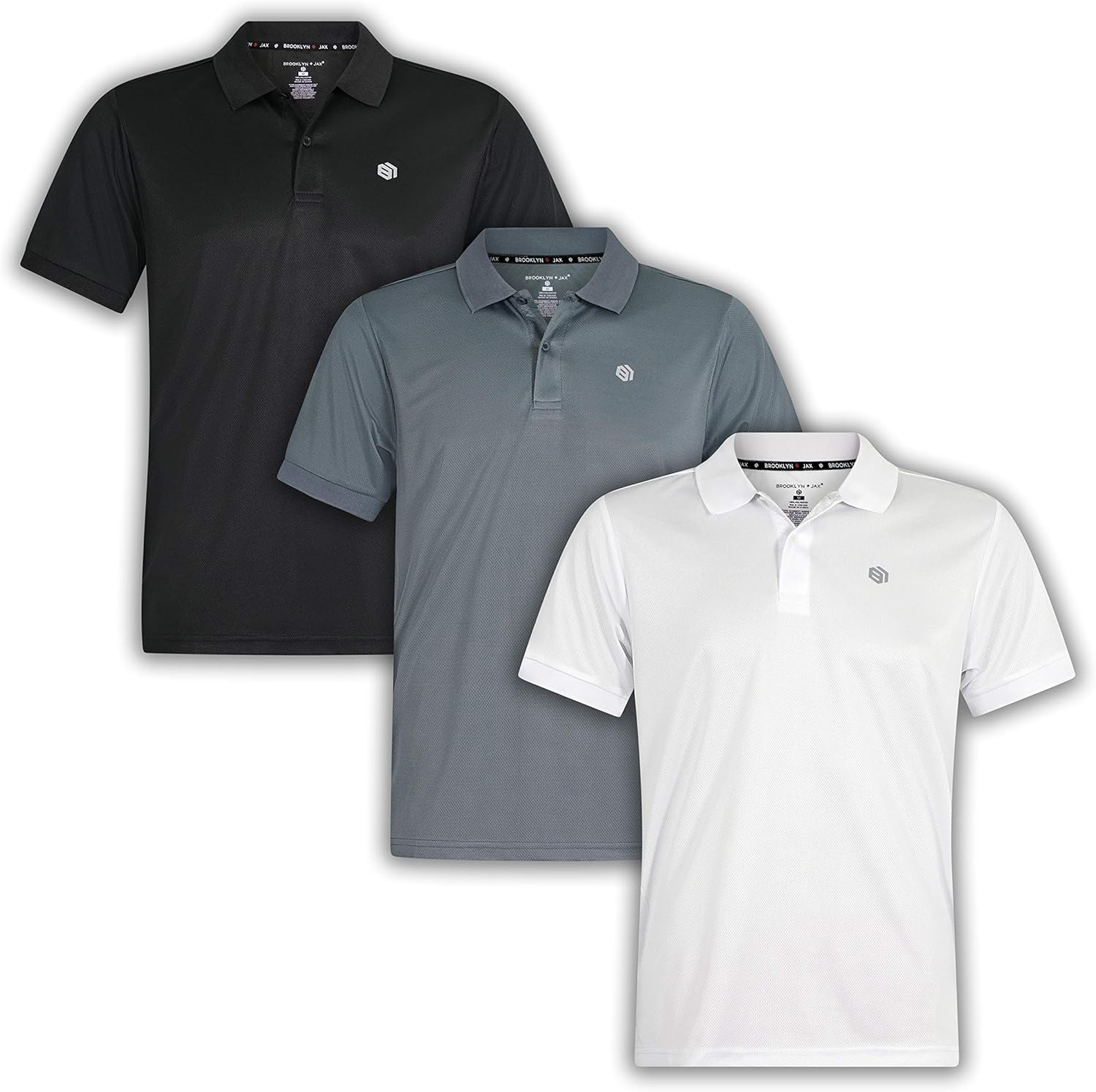 3Pack Golf Shirts for Men Dry Fit ShortSleeve Polo, Athletic Casual Collared TShirt at