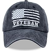 Tacoesha USA Flag Veteran Hats for Men Women, Funny Adjustable Embroidered Cotton American Army Military Baseball Cap