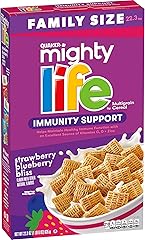 Quaker Mighty Life Multigrain Cereal, Strawberry Blueberry Bliss, Immunity Support, 22.3 Oz Family Size