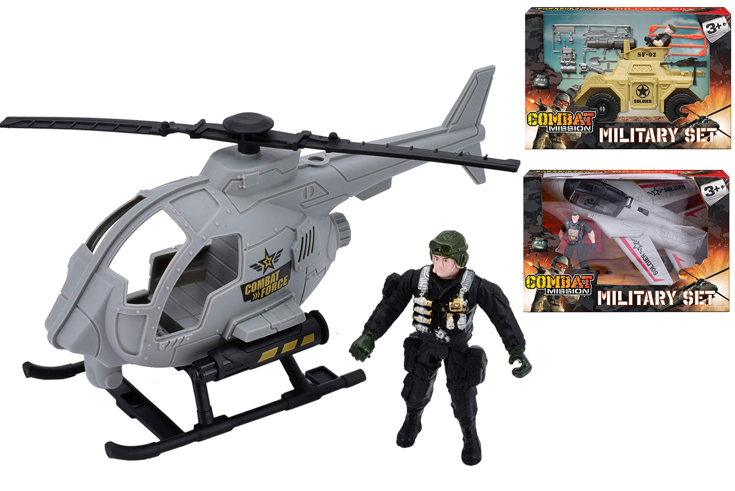 KandyToys Combat Mission 3pc Military Army Toy Set (One at Random)