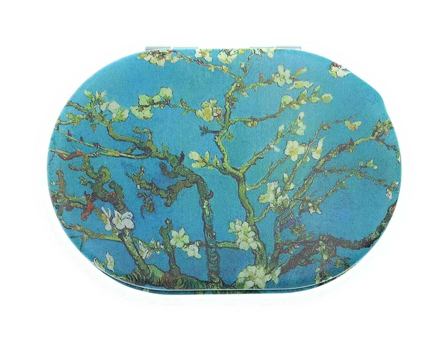 Value Arts Vincent Van Gogh Almond Blossoms Purse Compact Travel Makeup Mirror and Magnification, Oval - 3 Inches Long