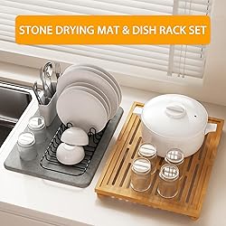 Golener Stone Drying Mat for Kitchen Counter, Dish