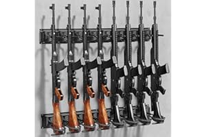 JBBTOOL Indoor Gun Racks, Upgraded Heavy Duty Steel Gun Rack Wall Mount, Adjustable Gun Display and Securely Gun Stand Shotgun Rifle Rack with Soft Padding