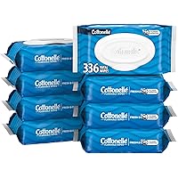 Cottonelle FreshFeel Flushable Wet Wipes for Adults and Kids, 8 Flip-Top Packs, 42 Wipes per Pack (336 Wipes Total)