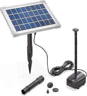 Solar Teichpumpe 5 Watt Solarmodul 250 l/h Förderleistung 100 cm Förderhöhe esotec Professional Produktserie Komplettset Springbrunnen Gartenteich, 101909