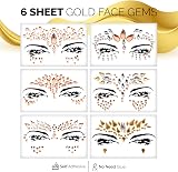 FaceGEM London 6 PCS Face Gems Adhesive Glitter Jewelry Sticker Z6ZAKMIX-C view 2