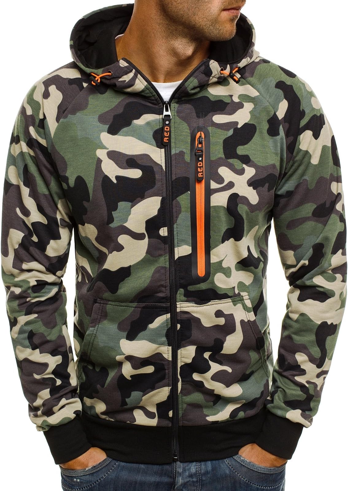 OZONEE Men Sweatshirt Pullover Kaputzenpullover Jumper Sweats Pattern New J. Style J33