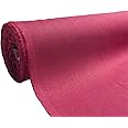 A-Express Natural Pure 100% Linen Fabric - 54" Wide Linen Material for Needlework by The Yard - Linen Fabric Cloth for Dressmaking, Bag, Tablecloth, Craft, Embroidery - 2 Yards 54" x 72" Magenta