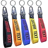 Graceful life Personalized keychain, custom name number Wrist Lanyards, Keychain Clip - Key Chain Holder accessories, embroidery Wrist Lanyards for luggage,crate,belt,gear, keyring