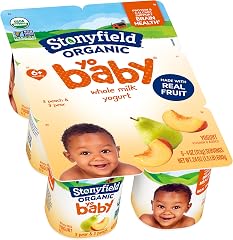 Stonyfield Organic YoBaby Pear & Peach Yogurt Cups, 4 oz, 6 ct