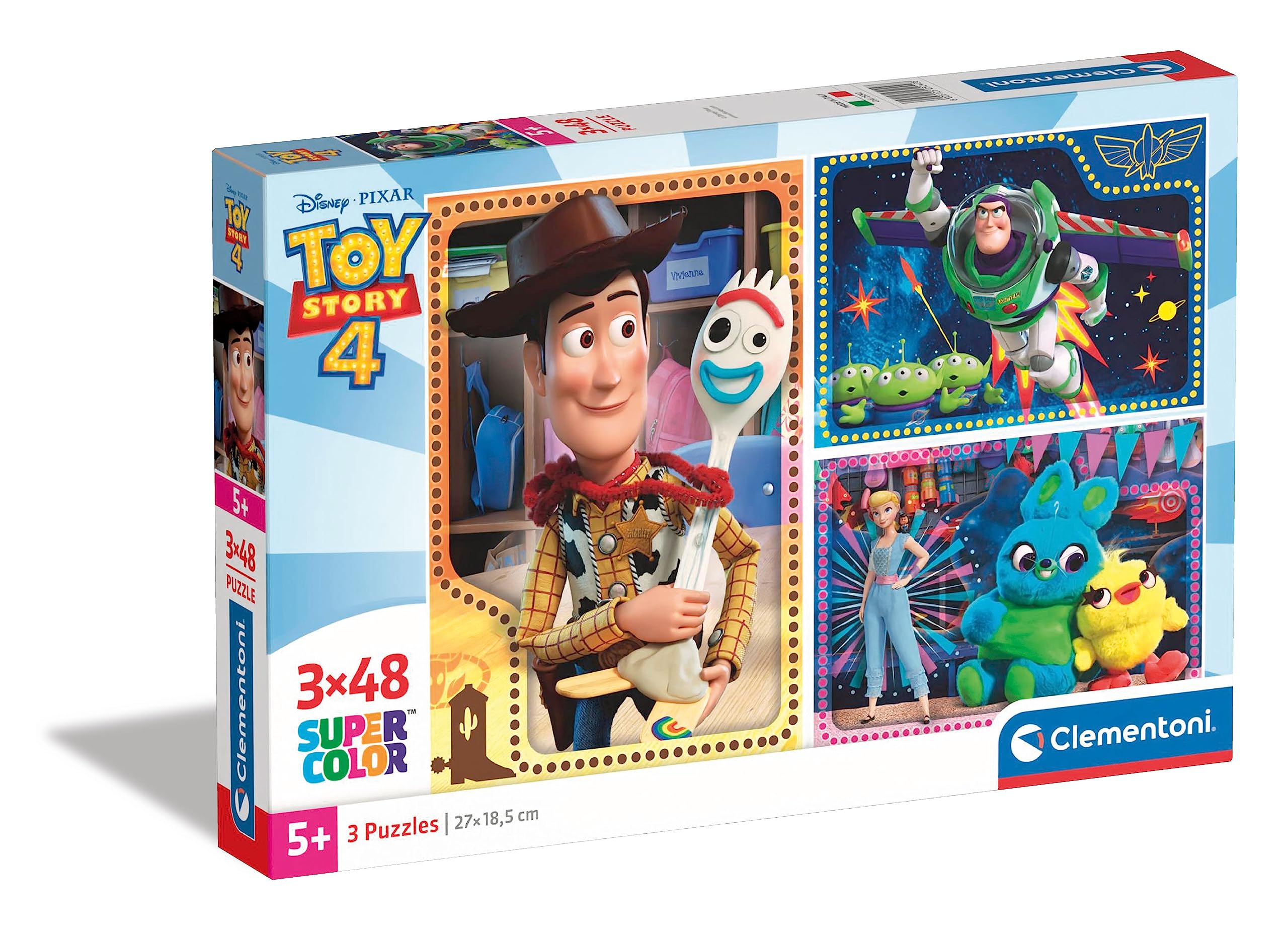 Clementoni - 25242 - Supercolor Puzzle - Disney Toy Story 4-3 x 48 pieces - Made in Italy - jigsaw puzzle children age 4+ — image 1