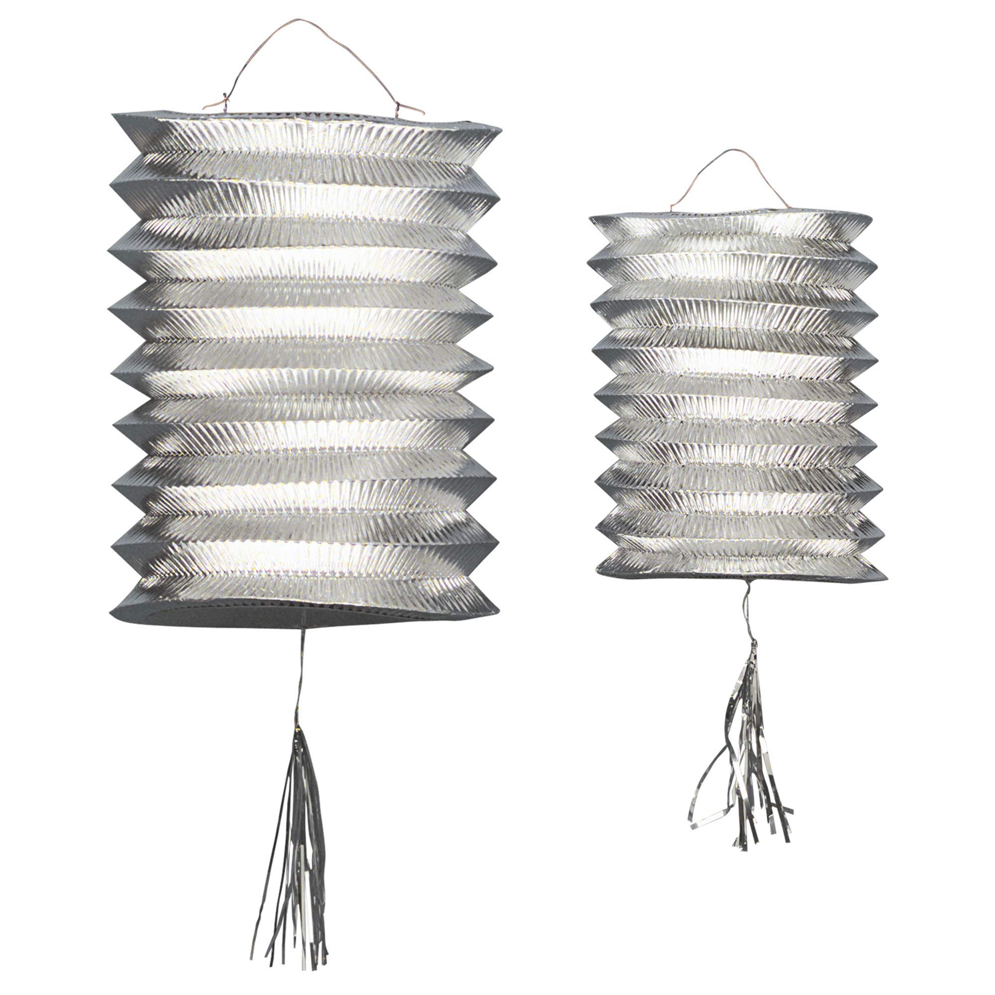 Lanterns Silver Metallic 25cm Accessory for Fancy Dress
