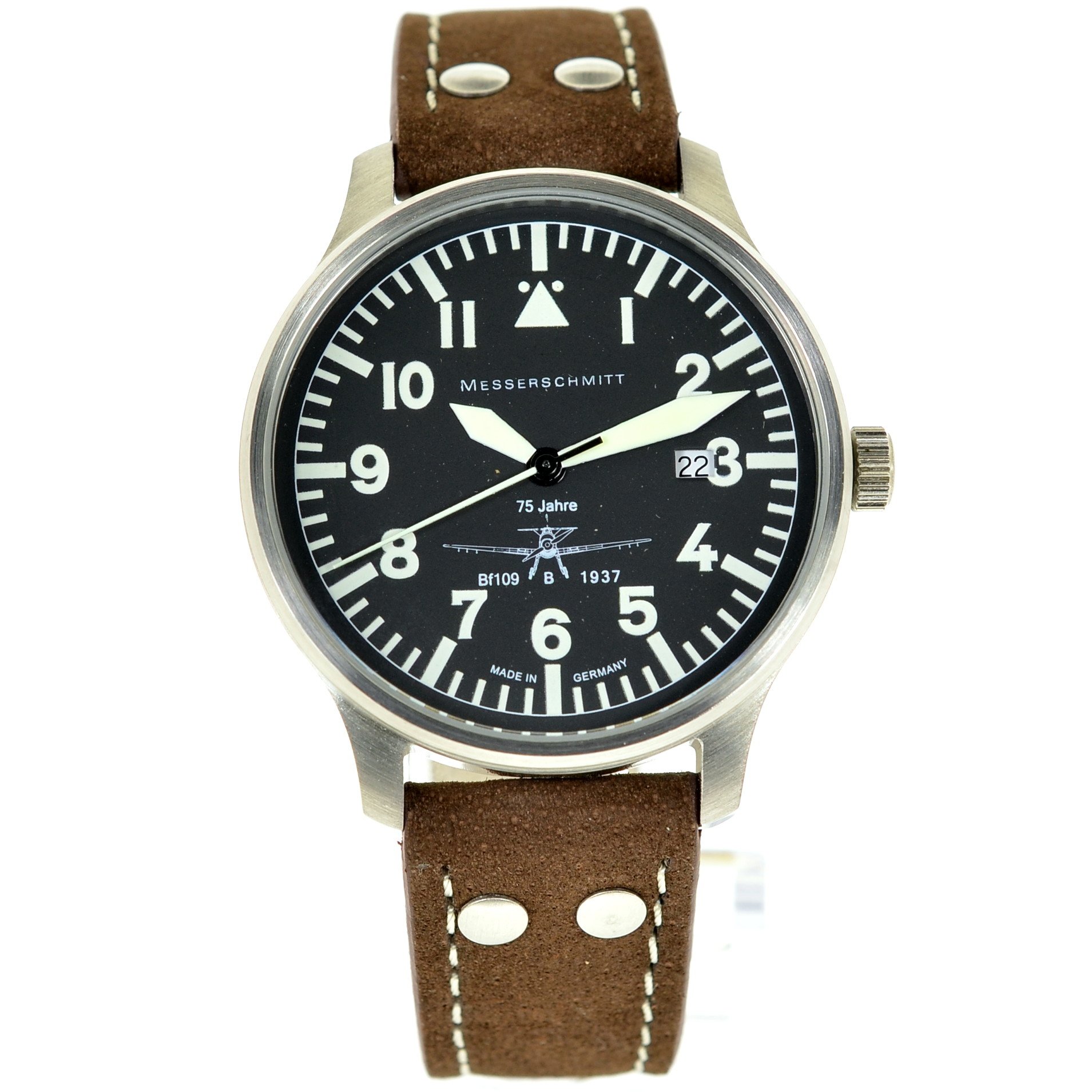 Messerschmitt by Aristo Aviator Watch ME109-75 Years Special Model Ronda, Strap.