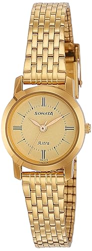 Analog Champagne Dial Womens Watch-NK87018YM01