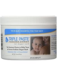 Triple Paste Medicated Ointment for Diaper Rash, Fragrance Free, Hypoallergenic,8 oz