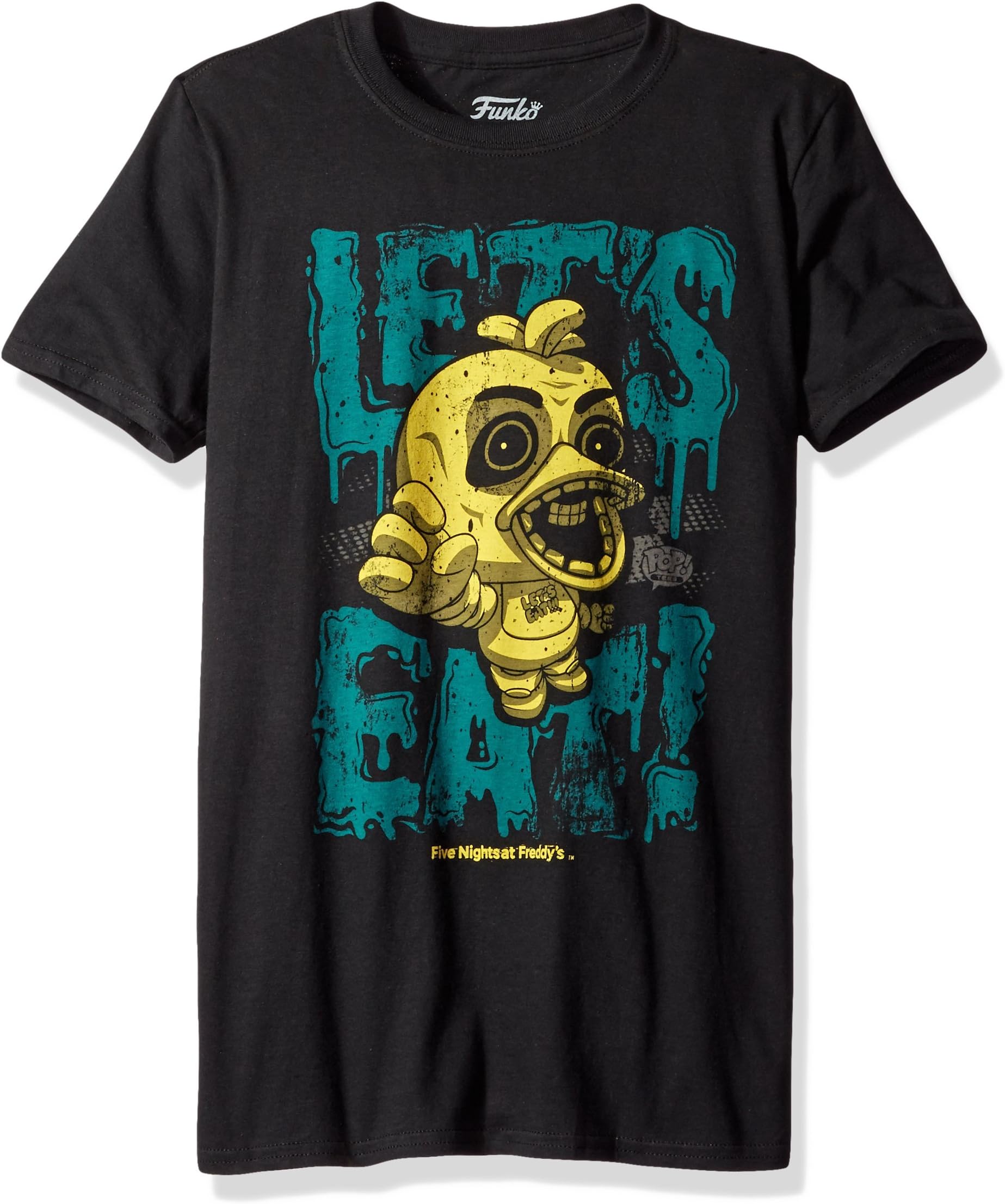 Funko Men's Pop! T-Shirts: Fnaf - Chica Lets Eat