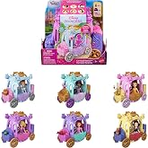 Mattel Disney Princess Small Doll &amp; Carriage (Characters May Vary) | Surprise Carriage Reveal with Posable Small Doll in Removable Skirt, Rolling Vehicle &amp; 1 Friend Figure