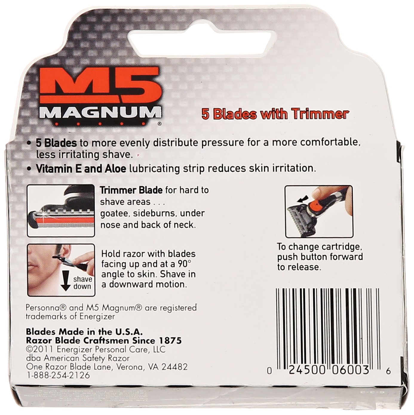 Amazon.com: Personna M5 Magnum Razor Blades with Trimmer, 4 Ct ... Amazon.com: Personna M5 Magnum Razor Blades with Trimmer, 4 Ct ...
